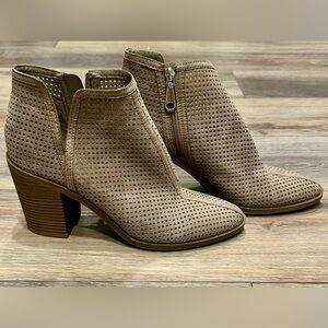 DV by Dolce Vita Beige Perforated Ankle Boots